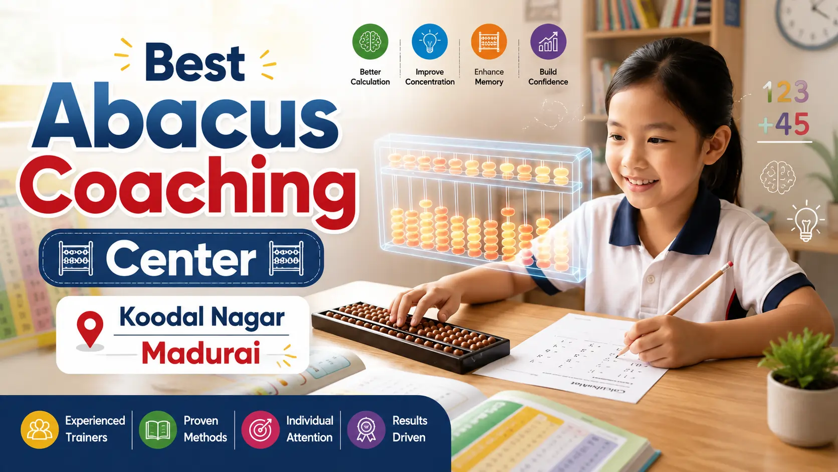 Looking for the Best Abacus Coaching Center Koodal Nagar Madurai? Compare benefits, fees, curriculum, and expert tips to choose the right abacus classes