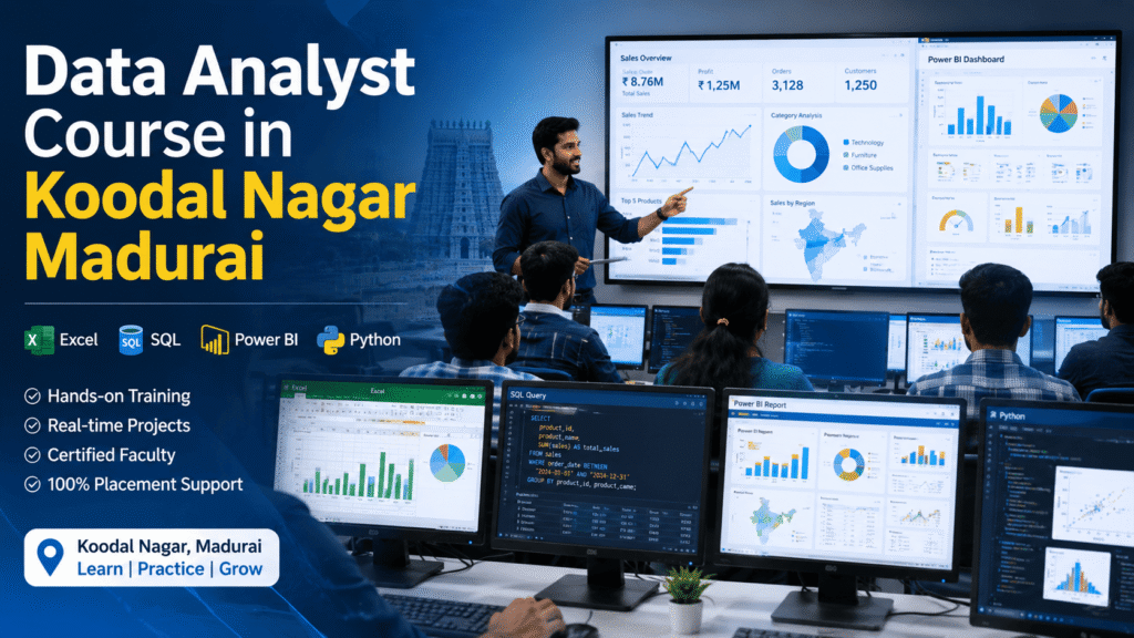 Best Data Analyst Course in Koodal Nagar Madurai
