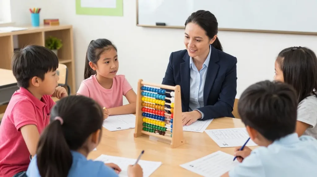 Beginner intermediate and advanced Abacus learning levels