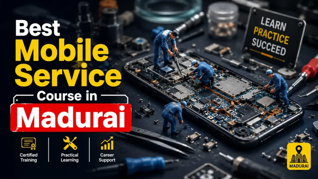 Find the Best Mobile Service Course in Madurai. Explore chip-level training, practical repair skills, course topics, career options, and expert tips.
