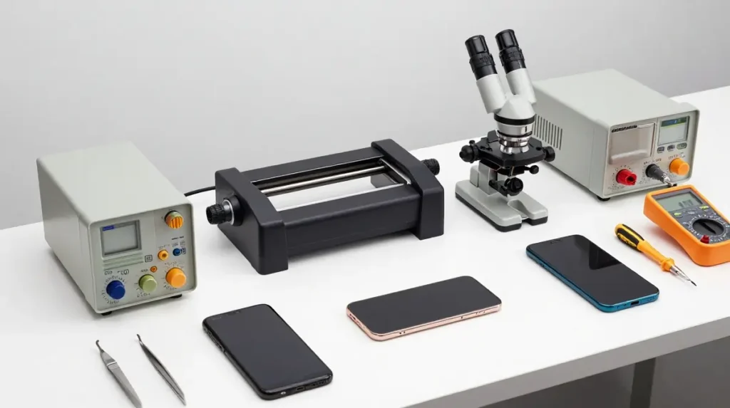 Professional mobile repair tools used in training