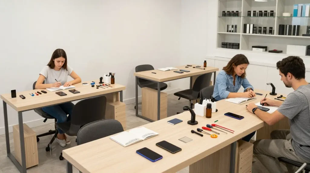 Modern mobile repair shop setup