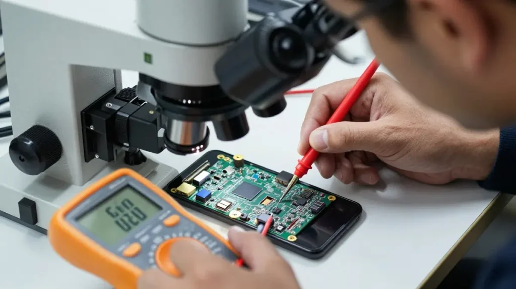 Professional tools used in advanced mobile phone repair training