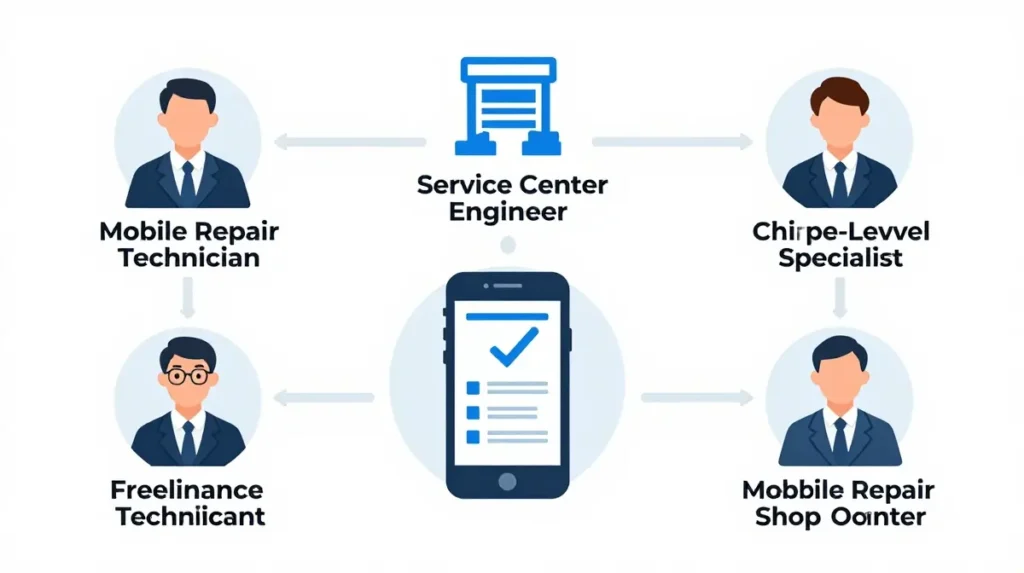 Modern mobile repair training institute with professional workshop