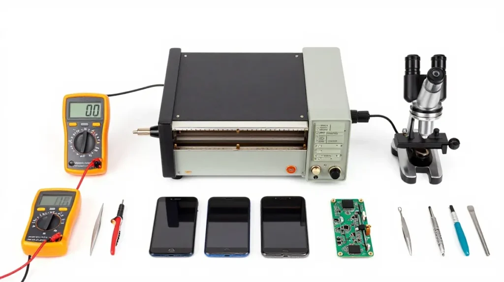 Professional tools used in mobile phone repair training