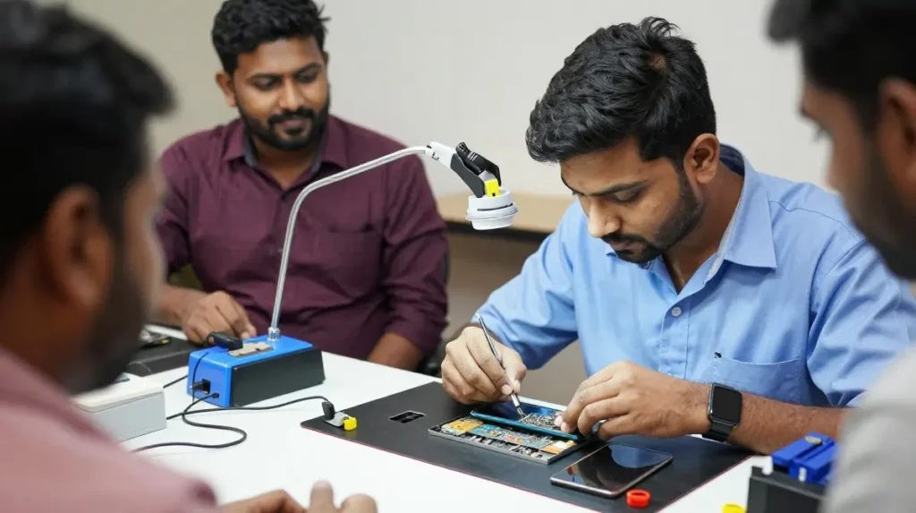 Mobile service training course with practical smartphone repair