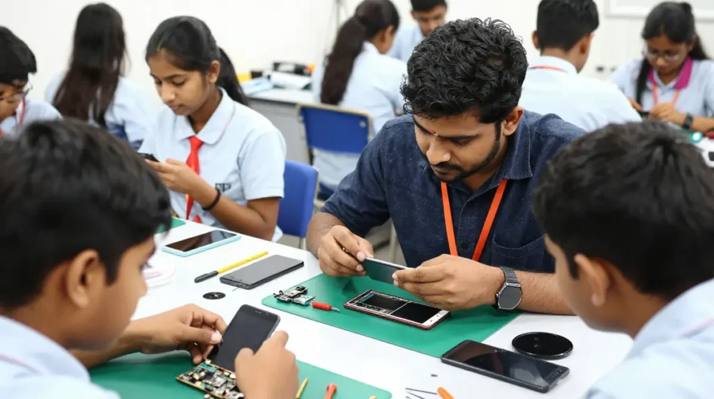 Mobile service training lab for students in Madurai