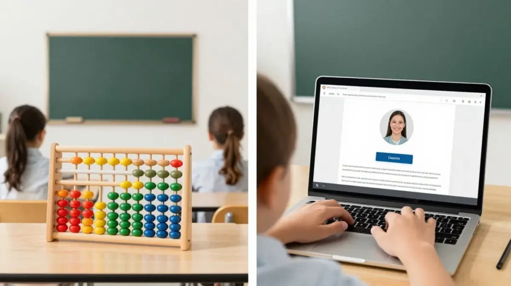 Comparison between online and offline abacus classes