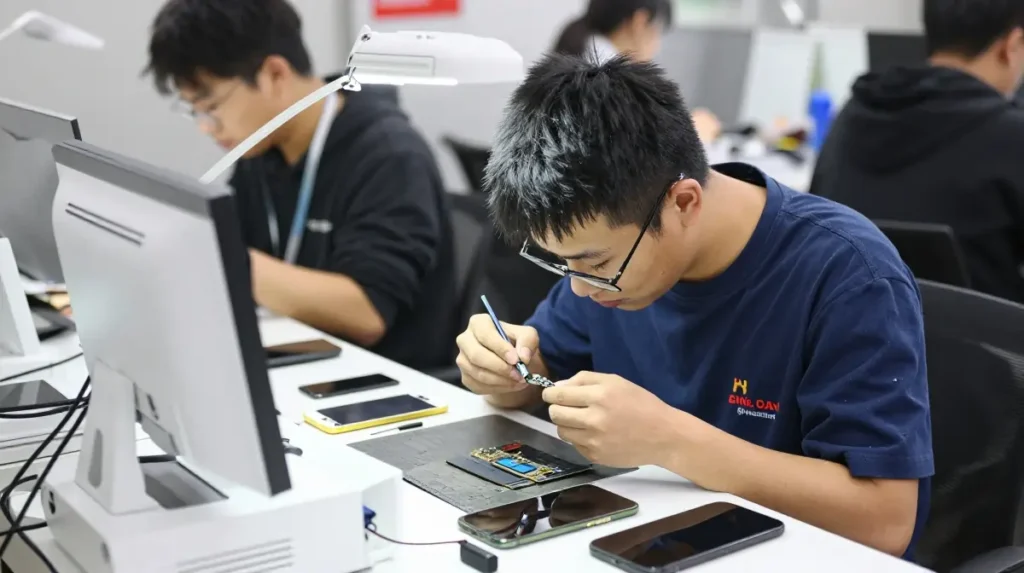 Hands-on chip level mobile repair practical training