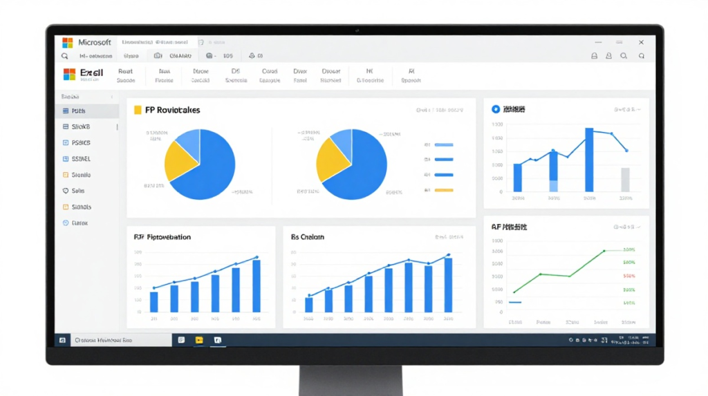 Students building Excel dashboard projects