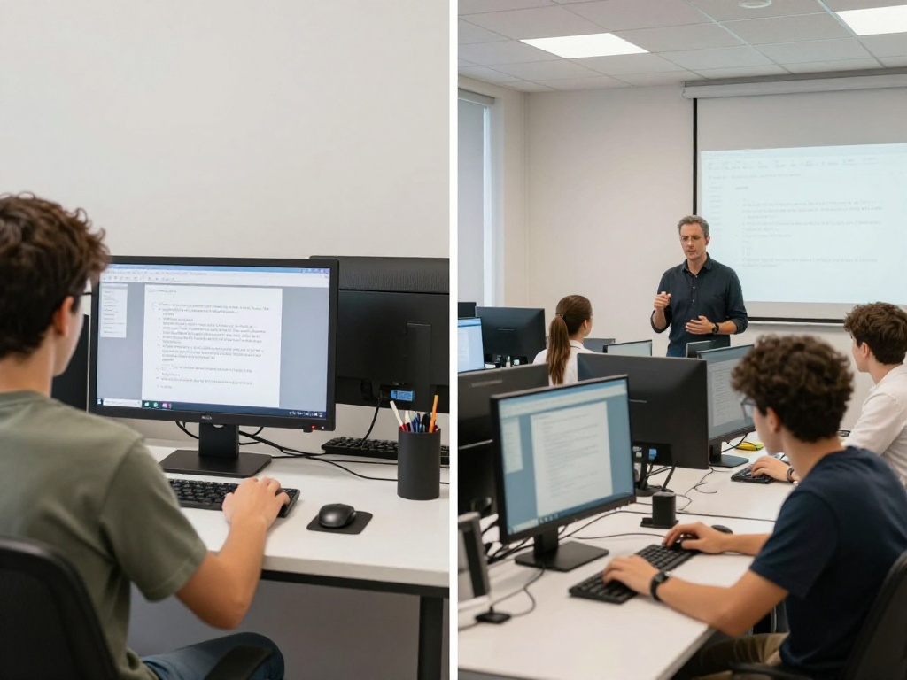 Student receiving Computer Office Automation certificate after online training