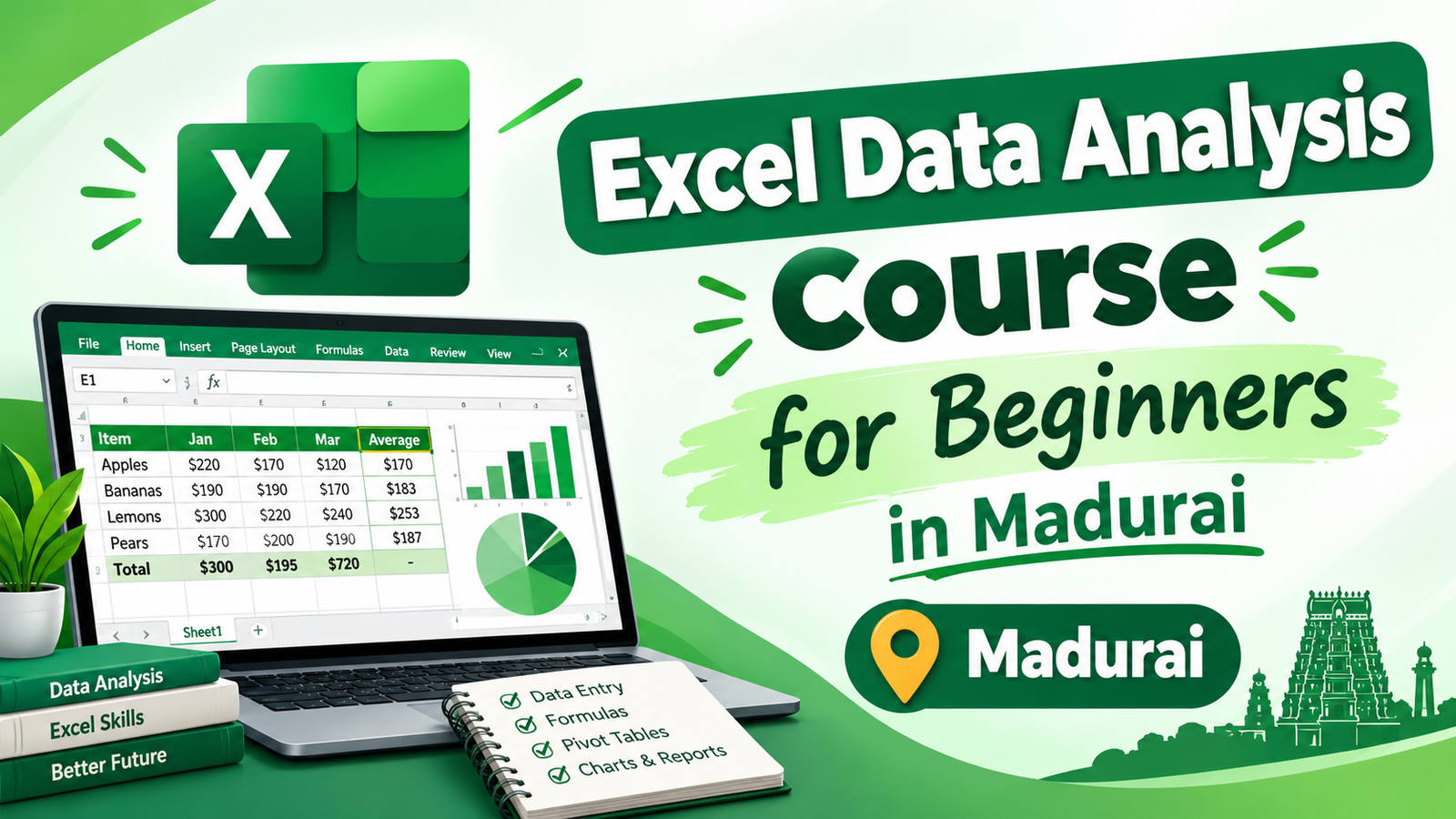 Excel data analysis course for beginners in Madurai