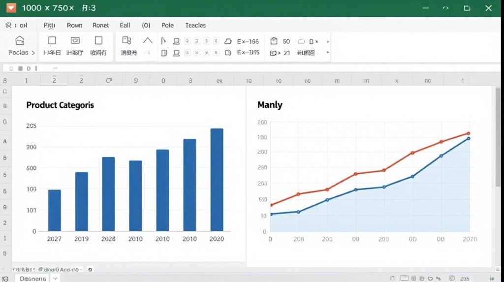 Beginner Excel data analysis dashboard with sales and expense summaries