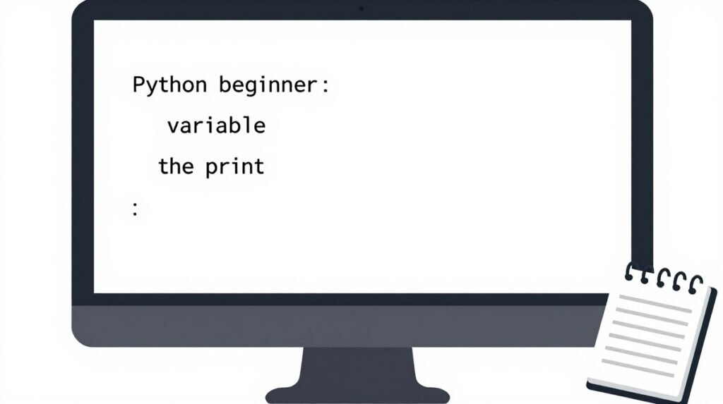 Simple Python code example using a variable and print function