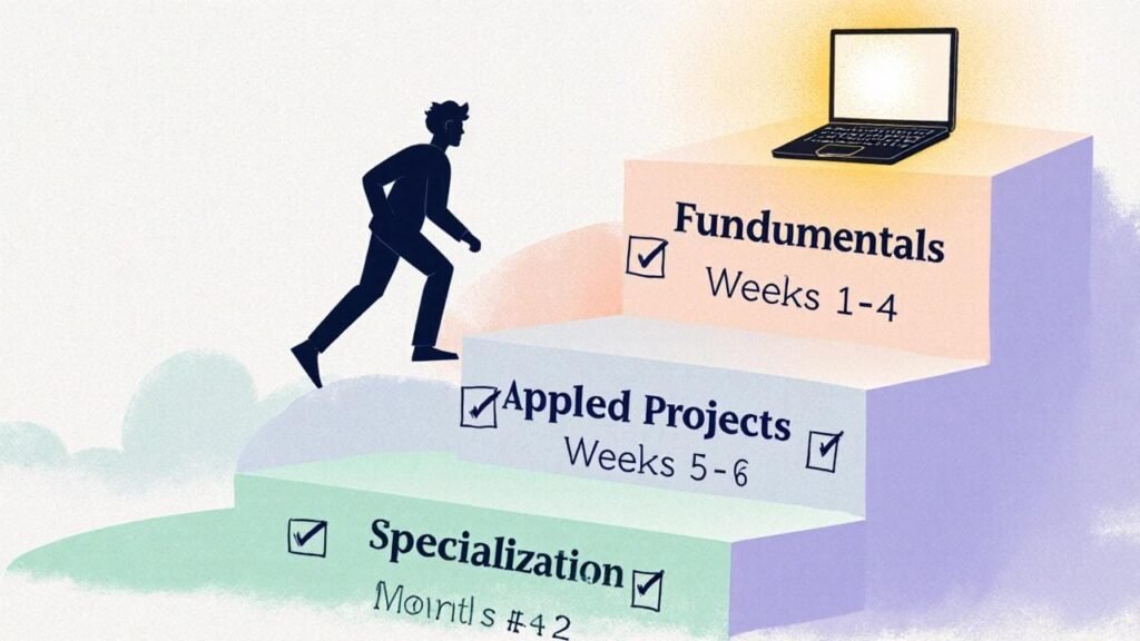 Python course topics including programming fundamentals databases and development tools